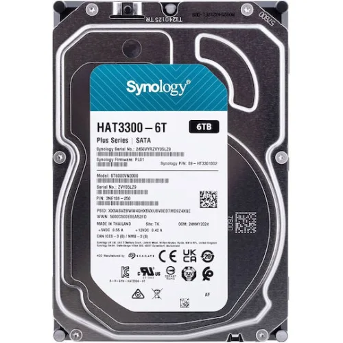 Synology Σκληρός Δίσκος 6TB SATA III 6Gb/s 3.5