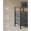 Vasagle Γωνιακό Mεταλλικό γραφείο 150 x 120 x 89 cm  Χρώματος Καφέ με υφή Ξύλου (LWD095K01) (VASLWD095K01)