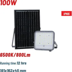 BORMANN Pro BLF2250 Προβολέας Ηλιακός LED 100W 6500K 800Lm 90° IP65