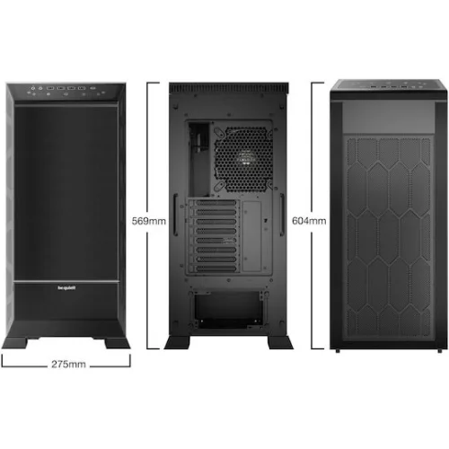 BEQUIET PC CHASSIS DARK BASE PRO 901 BLACK BGW50, FULL TOWER ATX, W/O PSU, Front: 2x Silent Wings 4 140mm PWM, Rear: 1x Silent Wings 140mm PWM, 3YW.