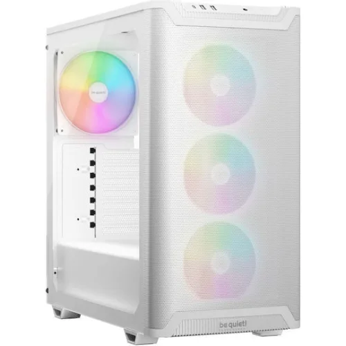 BEQUIET PC CHASSIS PURE BASE 501 LX WHITE BGW79, MIDI TOWER ATX, W/O PSU, Front: 3x Light Wings LX 120mm PWM White, Rear: 1x Light Wings LX 140mm PWM White, 3YW.