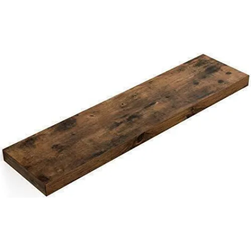 Vasagle Επιτοίχιο Ξύλινο Ράφι 80 x 20 x 3.8 cm Χρώματος Σκούρο Καφέ (LWS28BX) (VASLWS28BX)