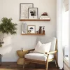 Vasagle Επιτοίχιο Ξύλινο Ράφι 80 x 20 x 3.8 cm Χρώματος Σκούρο Καφέ (LWS28BX) (VASLWS28BX)