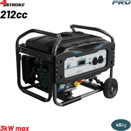 BORMANN Pro BGB6010 Γεννήτρια Βενζίνης Συνεχ. Απόδοση 5000W,420cc,Μίζα & Μπαταρία AVR, Τροχοί