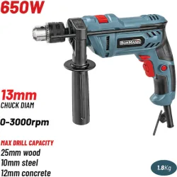 BORMANN Pro BID6510 Δράπανο Κρουστικό 650W, 0-3000rpm,Τσοκ 13mm
