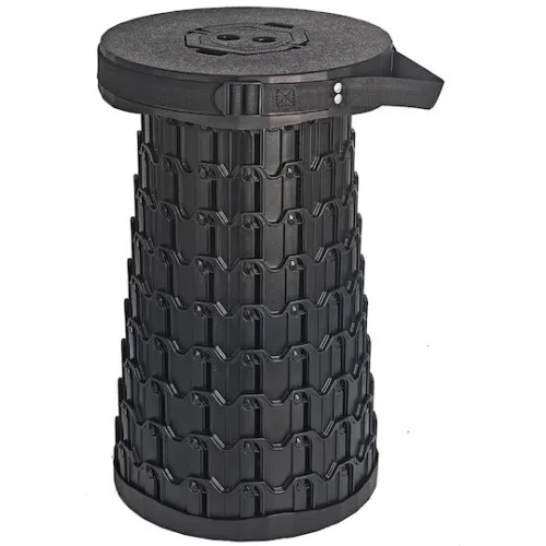 HOME USE πτυσσόμενο καρεκλάκι HUH-0269, αντοχή έως 200kg, 30x50cm, μαύρο