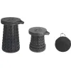 HOME USE πτυσσόμενο καρεκλάκι HUH-0269, αντοχή έως 200kg, 30x50cm, μαύρο