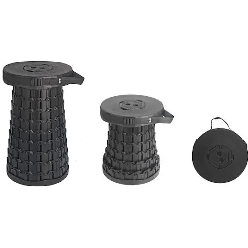 HOME USE πτυσσόμενο καρεκλάκι HUH-0269, αντοχή έως 200kg, 30x50cm, μαύρο