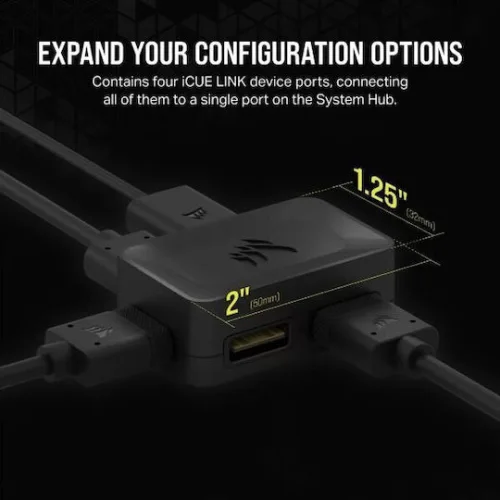 Corsair 4-Way Signal Splitter iCUE Link - Black - CX-9070015-WW
