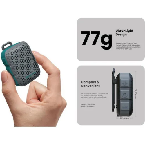 HiFuture Pocket S Blue Portable Bluetooth Speaker