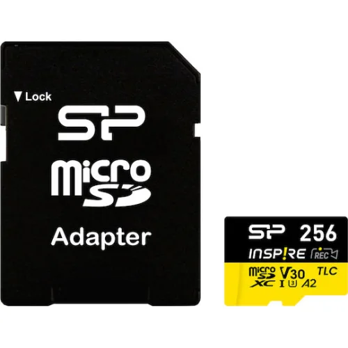 SILICON POWER κάρτα μνήμης microSDXC Inspire, 256GB, UHS-I U3 A1 V30