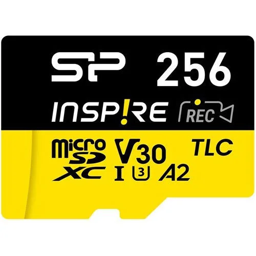 SILICON POWER κάρτα μνήμης microSDXC Inspire, 256GB, UHS-I U3 A1 V30