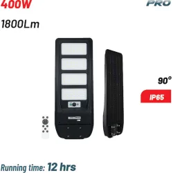 BORMANN BLF3400 Ηλιακό Φωτιστικό Δρόμου Led 100W, Αδιάβροχο Με Φωτοβολταϊκό Πάνελ, 6V/15W