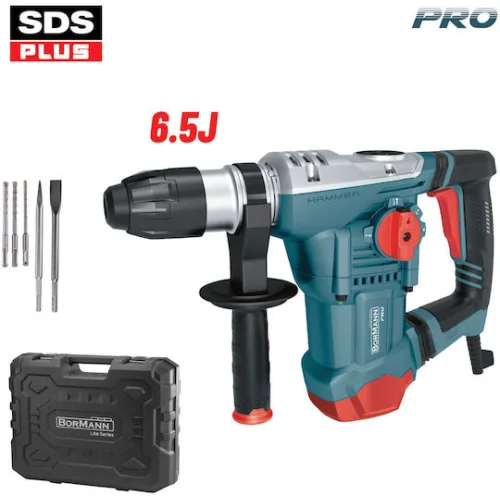 BORMANN Pro BPH4510 Σκαπτικό Περιστροφικό Πιστολέτο 1800W,SDS-PLUS,6.5J,5.6kg Βαλίτσα & Εξαρτήματα