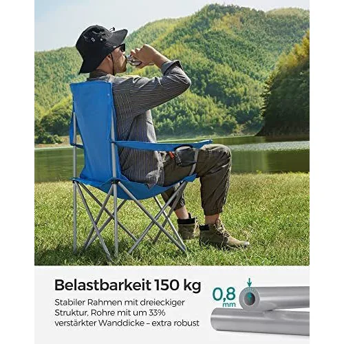 Songmics Camping Chair Set of 2 Blue 54x86x97cm (GCB08BU) (SNGGCB08BU)