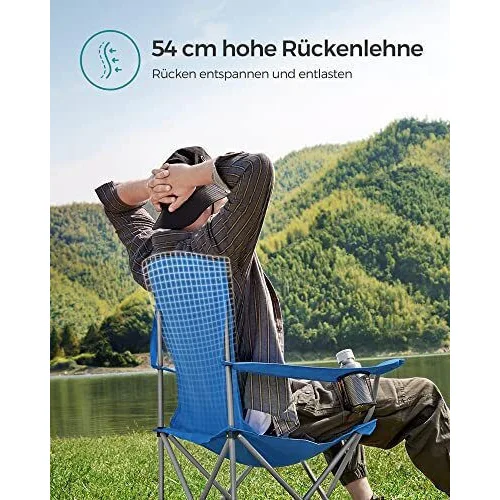Songmics Camping Chair Set of 2 Blue 54x86x97cm (GCB08BU) (SNGGCB08BU)