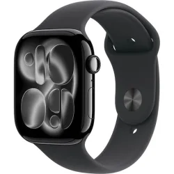 Watch Apple Watch Series 11 (2025) LTE 42mm Jet Black Aluminium Case with Sport Band S/M - Black