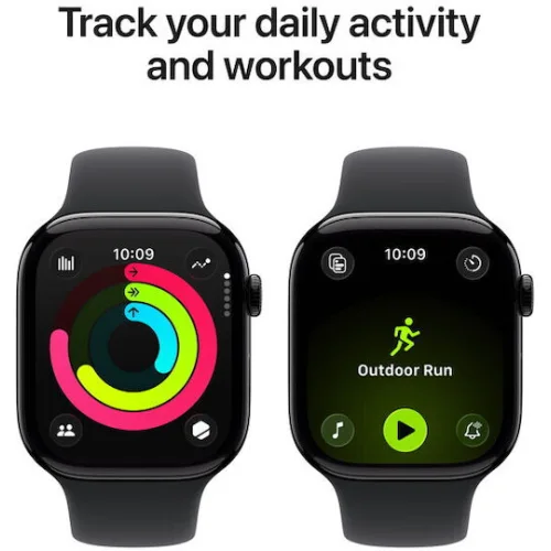 Watch Apple Watch Series 11 (2025) LTE 42mm Jet Black Aluminium Case with Sport Band S/M - Black