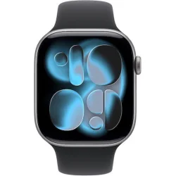 Watch Apple Watch Series 11 (2025) LTE 46mm Space Grey Aluminium Case with Black Sport Band M/L - Black