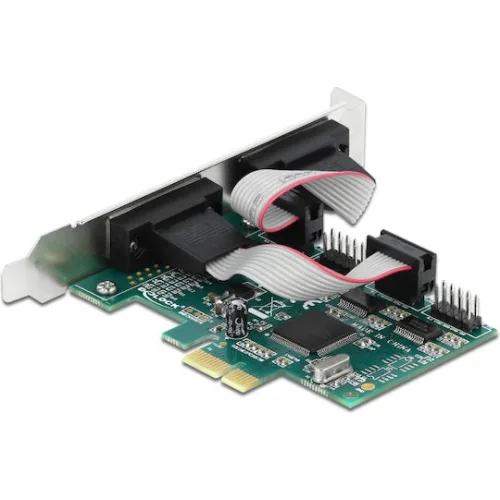 DELOCK κάρτα επέκτασης PCIe σε 4x RS-232 90410, 115.2Kbps