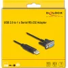 DELOCK καλώδιο USB σε RS-232 67382, 921.6Kbps, 1.8m, μαύρο