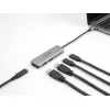 DELOCK USB hub 64239, 4x θυρών, 5Gbps, USB-C σύνδεση, γκρι