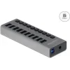 DELOCK USB hub 63670 με διακόπτες, 10x θυρών, 5Gbps, γκρι