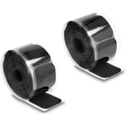 DELOCK αυτοκόλλητα τύπου Velcro 19106 σε ρολό 3m, 45x50mm, μαύρο