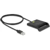 DELOCK card reader 91724 για smart card, USB σύνδεση, 480Mbps, μαύρο