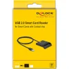 DELOCK card reader 91724 για smart card, USB σύνδεση, 480Mbps, μαύρο