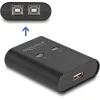 DELOCK USB Type B switch 11503, 2 σε 1, μαύρο