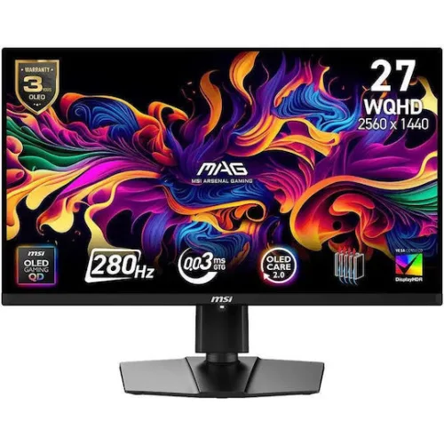 MSI MONITOR GAMING MAG 271QP QD-OLED X28, FLAT QD-OLED WQHD, 27