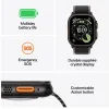 Apple Watch Ultra 3 Titanium 49mm Αδιάβροχο με eSIM και Παλμογράφο (Black Titanium Case with Black Alpine Loop - Medium)