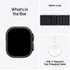 Apple Watch Ultra 3 Titanium 49mm Αδιάβροχο με eSIM και Παλμογράφο (Black Titanium Case with Black Alpine Loop - Medium)