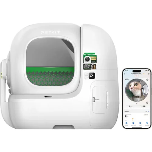 Petkit Purobot Max Pro 2 with AI Camera Τουαλέτα Γάτας Αυτοκαθαριζόμενη με Κόσκινο Λευκό Μ65.7 x Π53.8 x Υ60.3cm