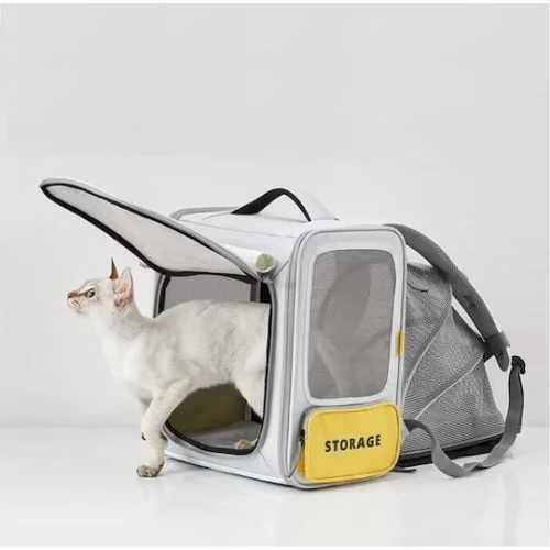 Petkit Breezy Σακίδιο Πλάτης για Μεταφορά Σκύλου / Γάτας έως 6kg Γκρι Μ35xΠ27xΥ43εκ.Κωδικός: P7703a