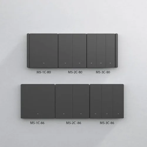 Sonoff M52c80 Χωνευτός Διακόπτης Τοίχου Wi-Fi Διπλός με Πλαίσιο ΜαύροςΚωδικός: M5-2C-80