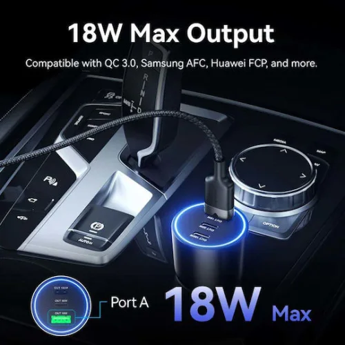 Vention Φορτιστής Αυτοκινήτου 100W με Θύρες: 1xUSB-A 2xType-CΚωδικός: FFQB0