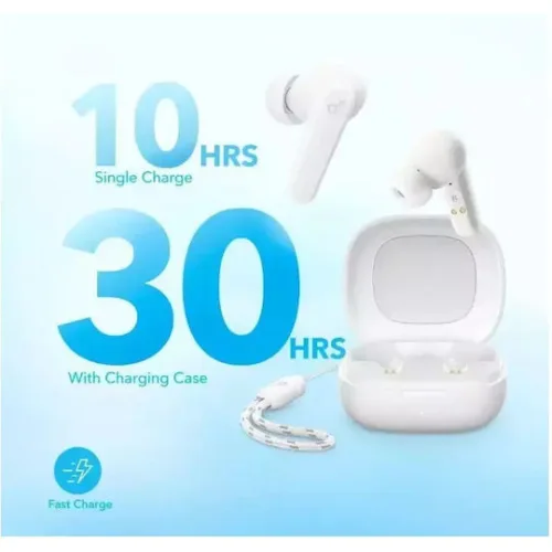 Anker Soundcore Wireless Earphones R50i ,  2 Mics for AI Clear Calls, BT5.3, IPX5 White