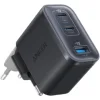 Anker Φορτιστής με Ενσωματωμένο Καλώδιο με Θύρα USB-A και 2 Θύρες USB-C 70W Μαύρος (Nano)