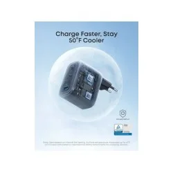 Anker Φορτιστής με Ενσωματωμένο Καλώδιο με Θύρα USB-A και 2 Θύρες USB-C 70W Μαύρος (Nano)