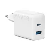 Anker Φορτιστής Χωρίς Καλώδιο με Θύρα USB-A και Θύρα USB-C 20W Power Delivery Λευκός (312)