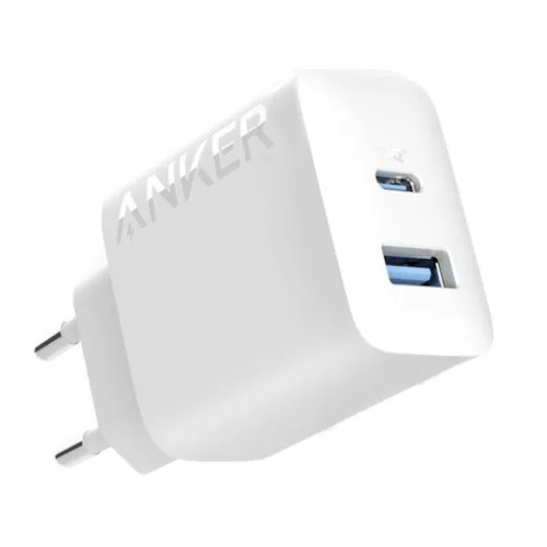 Anker Φορτιστής Χωρίς Καλώδιο με Θύρα USB-A και Θύρα USB-C 20W Power Delivery Λευκός (312)