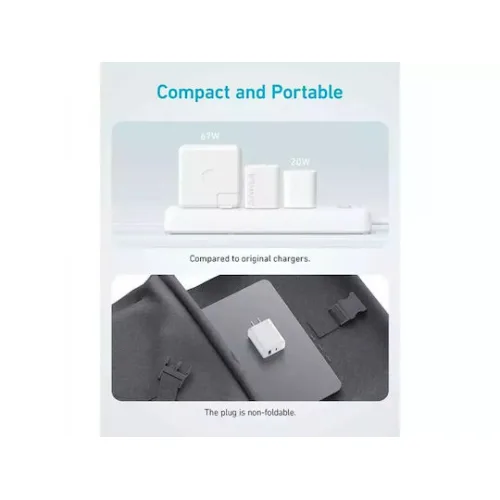 Anker Φορτιστής Χωρίς Καλώδιο με Θύρα USB-A και Θύρα USB-C 20W Power Delivery Λευκός (312)