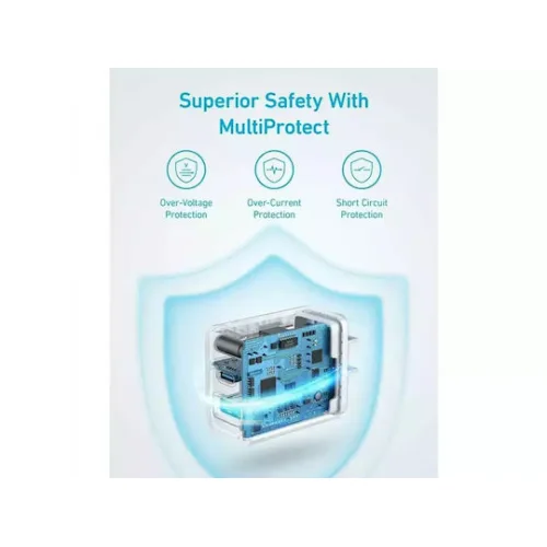 Anker Φορτιστής Χωρίς Καλώδιο με Θύρα USB-A και Θύρα USB-C 20W Power Delivery Λευκός (312)