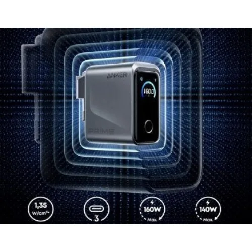 Anker USB-C Φορτιστής Laptop 160W 5.36A με Αποσπώμενο Καλώδιο ΤροφοδοσίαςΚωδικός: A2687341