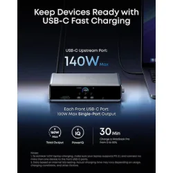 Anker Prime USB-C Docking Station με HDMI/DisplayPort Γκρι