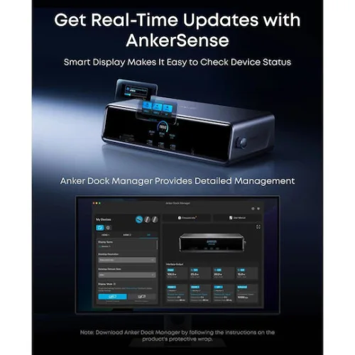 Anker Prime USB-C Docking Station με HDMI/DisplayPort Γκρι