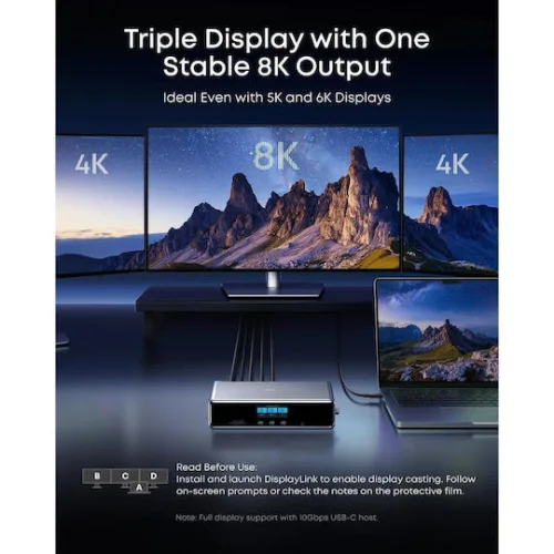 Anker Prime USB-C Docking Station με HDMI/DisplayPort Γκρι