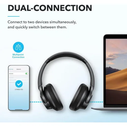 Anker Soundcore Wireless Headphones Q21i  Hybrid Active Noise Cancellation, Black